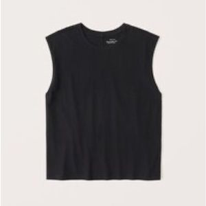 Abercrombie Women's Triangle Tee muscle shirt faded black small
